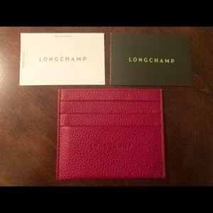 Longchamp Le Foulonne Leather Slim Card Case